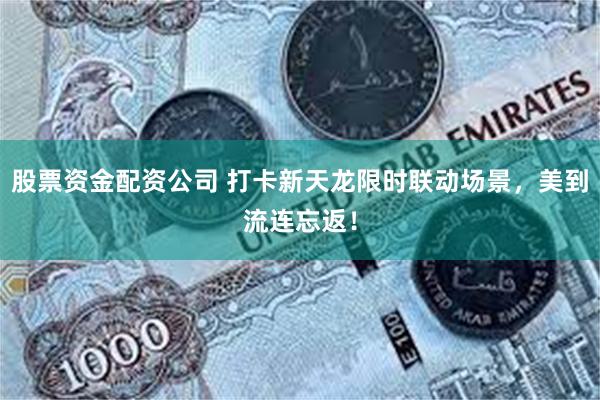 股票资金配资公司 打卡新天龙限时联动场景，美到流连忘返！