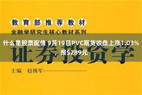 什么是股票配债 9月19日PVC期货收盘上涨1.03%，报5289元