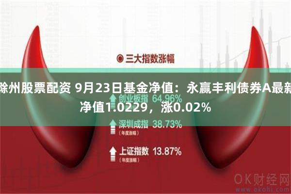滁州股票配资 9月23日基金净值：永赢丰利债券A最新净值1.0229，涨0.02%