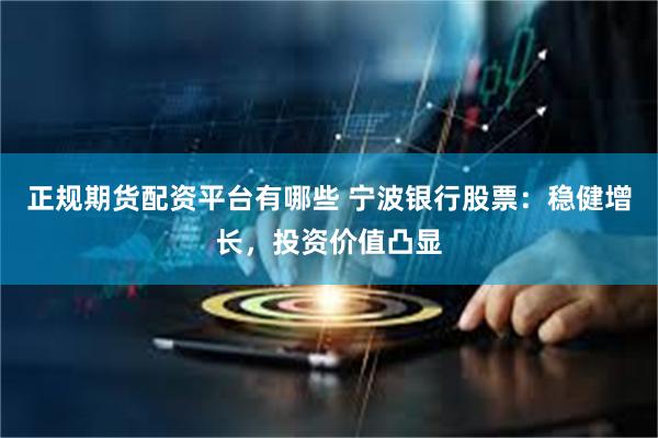 正规期货配资平台有哪些 宁波银行股票：稳健增长，投资价值凸显