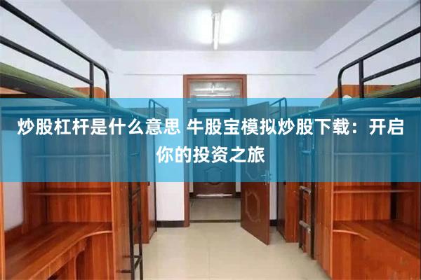 炒股杠杆是什么意思 牛股宝模拟炒股下载：开启你的投资之旅