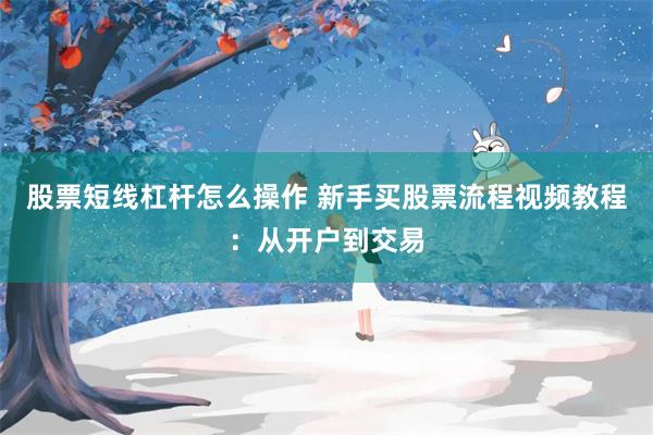 股票短线杠杆怎么操作 新手买股票流程视频教程：从开户到交易