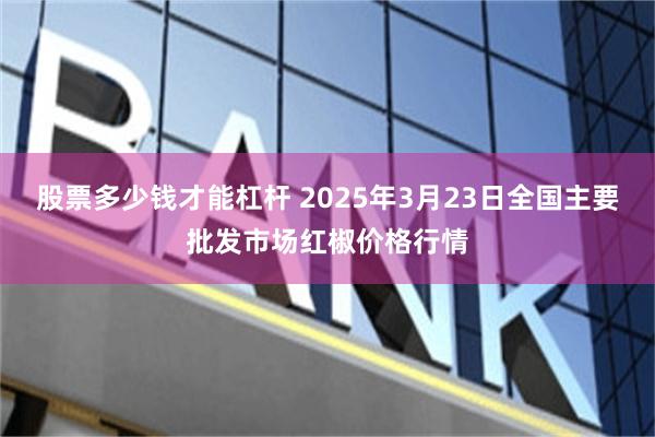 股票多少钱才能杠杆 2025年3月23日全国主要批发市场红椒价格行情