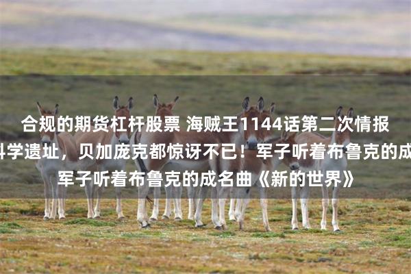 合规的期货杠杆股票 海贼王1144话第二次情报更新|超三千年的科学遗址，贝加庞克都惊讶不已！军子听着布鲁克的成名曲《新的世界》